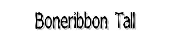 Boneribbon-Tall font